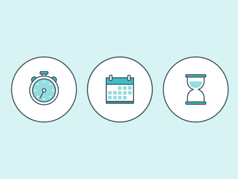 Credimi Icons animated icons calendar hourglass icons stopwatch