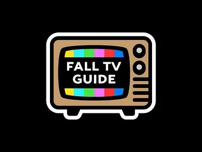 Fall TV Guide illustration tv vector