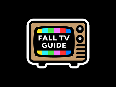 Fall TV Guide illustration tv vector