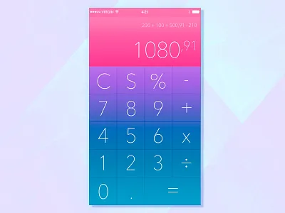 Calculator calculator dailyui day004 math mobile ui ux