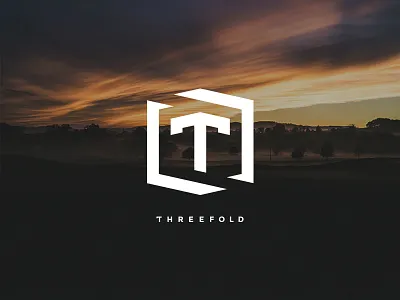 Threefold bismarck brand icon identity logo mark monoline north dakota t three videography