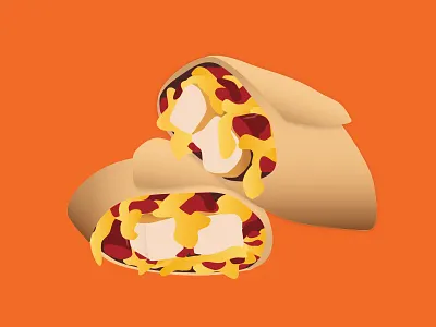 BBQ Chicken Snack Melt bbq chicken dairy queen dq illustration mashable snack