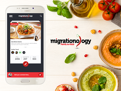 Migrationology mobile concept app blogger food menu migrationology mobile recipe travel ui ux vegetable