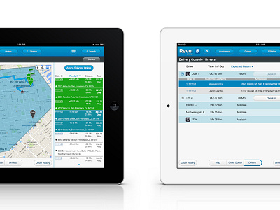 Delivery Management Console antonio console delivery ios ipad revel tablet tracking tristamus uber