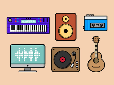 Icon & music dribbble icon practice