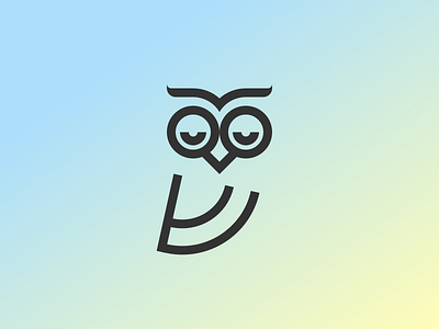 Sleepy Owl branding logo owl revision