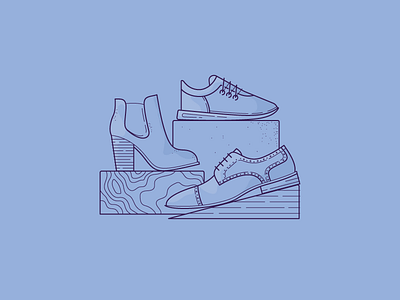 Shoes ✨ cement default icon illustration line shading shoe wood