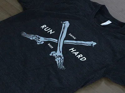 Run Hard / Drink Beer beer bones run running t shirt