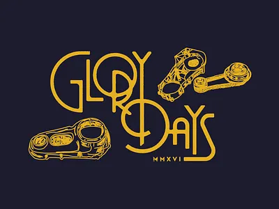 Glory Days Ancillary Brand brand branding lifestyle logo motorcycle vintage