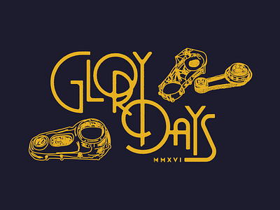 Glory Days Ancillary Brand brand branding lifestyle logo motorcycle vintage