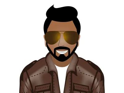 Big Bro beard big bro brother illustration jacket man smile sunglasses