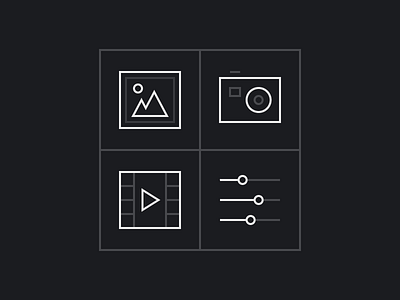 Nav Icons for Precision Camera adjustment camera icons photo play settings video