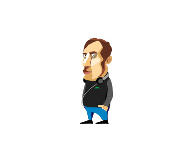 the Coder character coder headphones music people