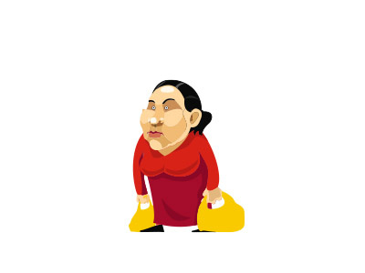 Next door lady character people woman