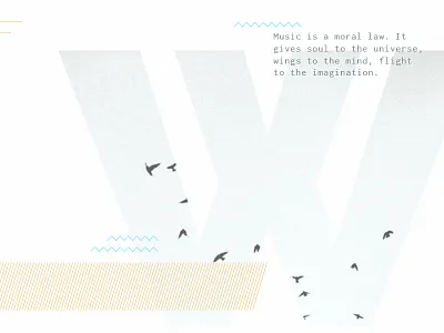 Poster W birds minimal poster print swizz w wings