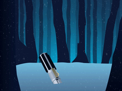 Lightsaber animation illustration star wars