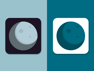 Dark side of the moon - app icon app app icon blue crater dark side green icon mobile mobile icon moon