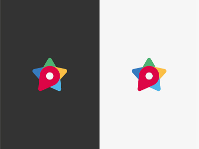 Event - Geolocation logo app event geolocation icon icon design logo maps pin spot star ui ux
