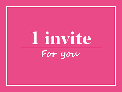 1 Invite For You design digital dribbble fresh invite new ui web