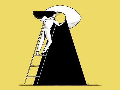 🌕⚫️ eye ladder light moon