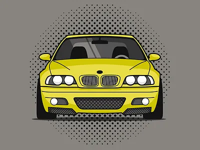 Under the Phoenix Sun auto bmw bmw m3 car illustration race tshirt vector
