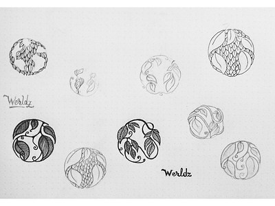 Leaves Sketch earth illustration leaf leaves logo nature planet sketch