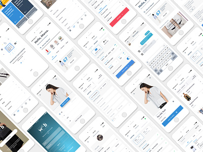 White & Bold iOS kit App app appdesign e commerce forms interface ios kit product design ui uidesign uikit ux