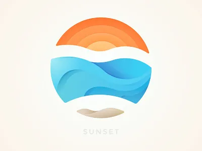 Sunset ocean sunset waves