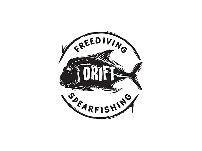 DRIFT animal fish fishing linocut spearfishing