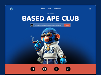 APE - Meme Coin ape coin coin doge meme meme coin landing page meme coin web design meme coin website meme fun meme landing page meme template meme token meme ui meme ui design meme web design meme website memecoin pepe token token coin trump