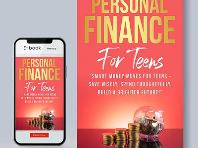 Personal Finance for Teens Book Cover Design branding ebookcover flyer graphic design logo poster