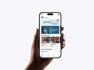 Learning App app appdesign learning mobile app online learning ui design uiux ux