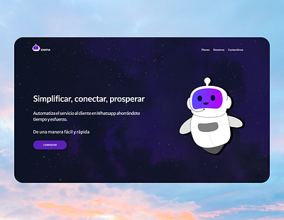 Landing page - ChatBot design desktop figma graphic design illustration ui web