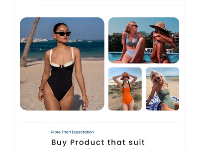 Bikini E-commerce Website Design bikini ecommerce minimalist online shop swimwear ui uiuxdesign ux web design