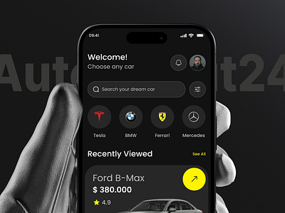 AutoScout24: Buy & sell Cars App Design app design booking car car app car buy car selling car store design ios app mobile app online store product design smart car uiux design