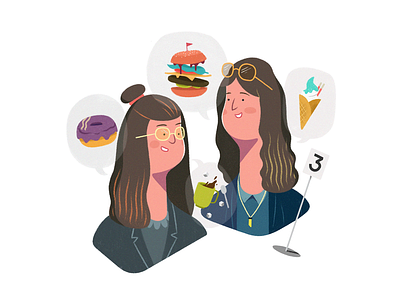 Brunch Buds 2d brunch colour doodle drawing flat food illustration illustrator photoshop sydney