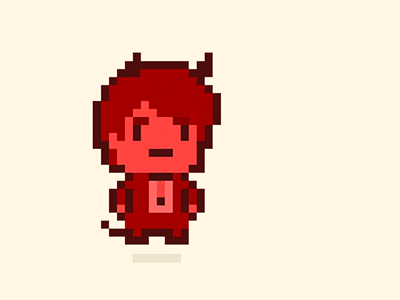 Bad advice adviser bad advice council exclamation point heck hint horns imp pixel art speaks