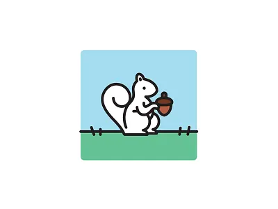 White Squirrel illustration squirrel toronto trinity bellwoods urban vector white squirrel wildlife