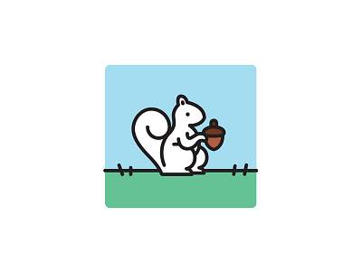 White Squirrel illustration squirrel toronto trinity bellwoods urban vector white squirrel wildlife