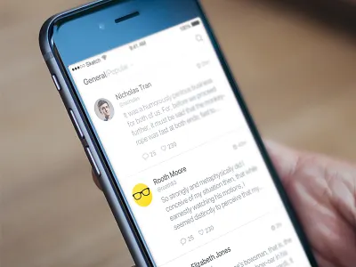Discussions Application application design ios ui ux
