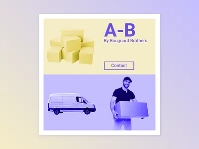 A-B branding delivery duotone mock up removals