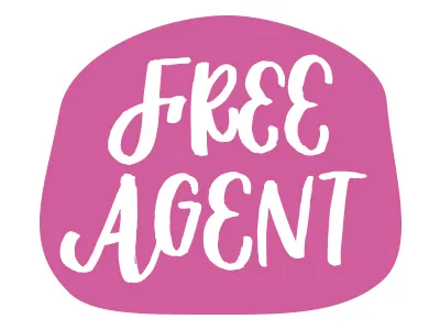 Free Agent lettering baseball brush type color design graphic design hand lettering handlettering lettering letters pink type design typography