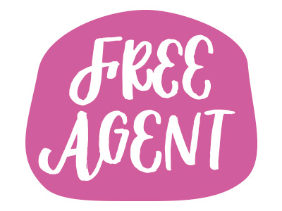 Free Agent lettering baseball brush type color design graphic design hand lettering handlettering lettering letters pink type design typography