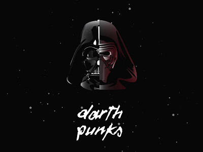 Darth Punks art darth vader galaxy illustration jedi kylo ren logo sith star wars vector