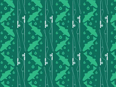 Fishing1 christmas fishing holiday illustration pattern