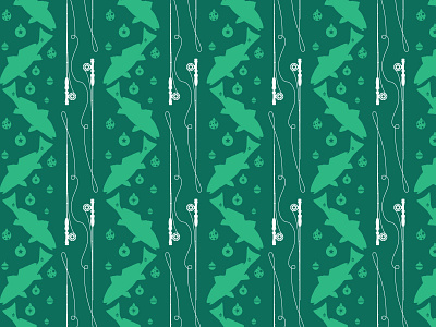 Fishing1 christmas fishing holiday illustration pattern