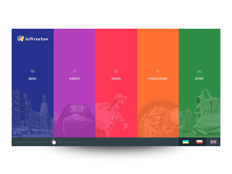 In Wroclaw clean color design ui ux web wesite