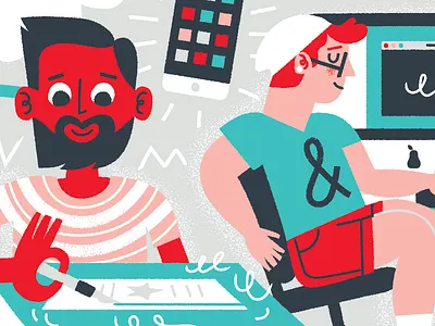 in production character creative designer desktop graphic illustration illustria mobile palette studio typography xacto