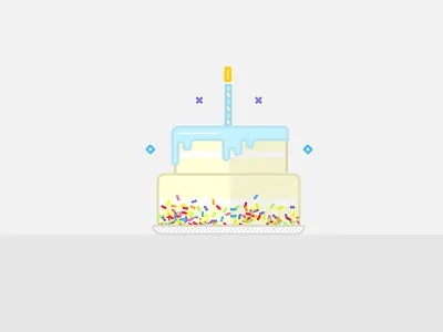 Birthday Cake birthday cake celebration monoline pastel pastries