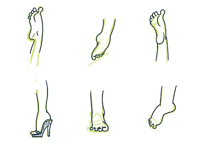 Feet sketches artappler feet illustartion kids sketch